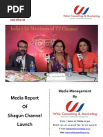 Media Report - Shagun Channel Launched by Whiz Consulting & Marketing 