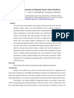 Design and Construction of A Domestic Passive Solar Food Dryer