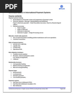 Certificate Course in International Payment Systems