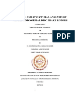 Thermal Analysis of Vented and Normal Disc Brake Rotors