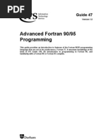 Advanced Fortran Programming DURHAM UNIVERSITY