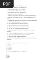 Read The Situations and Write "If-Clauses"