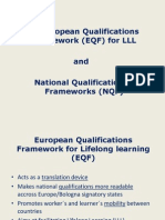 The European Qualifications Framework (EQF) For LLL and National Qualifications Frameworks (NQF)