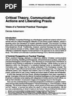 Ackermann - Critical Theory, Communicative Actions and Liberating Praxis