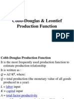 Cobb-Douglas & Leontief Production Function