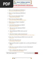 Islamic Quiz Questionnaire With Ans