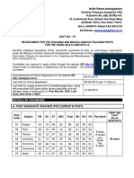 KVS PGT, TGT, Primary Teacher, PRT (Music) and Librarians Posts Recruitment Notification 2012-13 & 2013-14