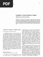 Geography in General Education in Nigeria PDF