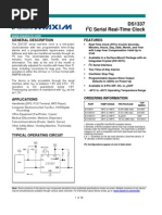 DS1337 I C Serial Real-Time Clock: General Description Features