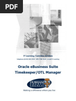 Timekeeper OTL Manager Course Manual