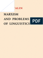 Stalin Marxism and Problems of Linguistics