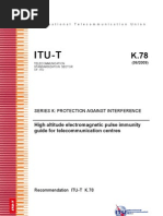 Itu-T: High Altitude Electromagnetic Pulse Immunity Guide For Telecommunication Centres