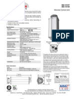 Remote Control Unit: Specifications