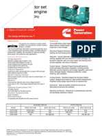 Diesel Generator Set KTA19 Series Engine: 576kVA - 650kVA 50Hz 501kW 60Hz