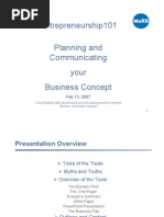 Planning and Communicating Your Business Concept 2018