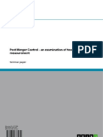 Post Merger Integration Dashboard Performance Metrics