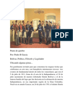 Bolivar, Politico, Filosof0 y Legislador.