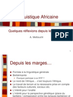 Linguistique Africaine - Mettouchi