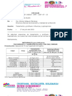 Tratamiento y Profilaxis Influenza y Leptospirosis 17 Julio 2013