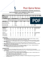 07.28.13 Post-Game Notes