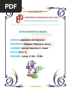 Informe de Laboratorio de Quimica - Lunes