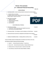 Syllabus For M.com. Semester Pattern 2012-13