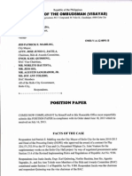 Position Paper On Administrative Case Involving The Iloilo City Supplementary Contract Award Before The Ombudsman