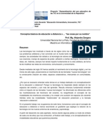 Conceptos Básicos de Educación A Distancia o "Las Cosas Por Su Nombre" (A. Zangara)