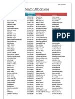 Mentor Allocations