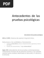 Antecedentes de Las Pruebas Psicológicas