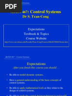 MCEN 467 DR S. Tran-Cong:: Control Systems