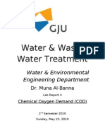 Water & Waste Water Treatment: Water & Environmental Engineering Department