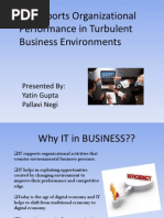 IT Supports Organizational Performance in Turbulent Business Environments