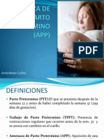 Amenaza de Parto Pretermino (APP)