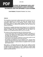 Comparative Study of Drainage Capillary Pressure Measurements Using Different Techniques and For Different Fluid Systems