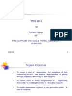 Welcome To Presentation On: Pipe Support Systems & Piping Flexibility