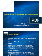 Information Technology For Management: M. Minhaj Mminhaj@sdmimd - Ac.in