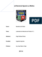 2do Informe de Mecanica de Fluidos