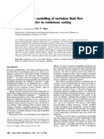 Finite Element Modelling of Turbulent Fluid Flow and Heat Transfer in Continuous Casting