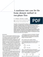 A Nonlinear Test Case For The Finite Element Method in Two-Phase Flow