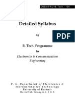 Syllabus B.tech. Electronics KU