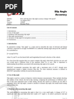 Slip Angle Accuracy: List of Contents