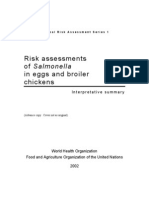 Risk Assessment of Salmonella in Eggs and Brioler Chicken