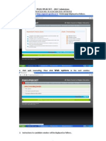 Procedure To Excercise Options: PGEC/PGECET - 2013 Admissions