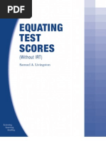 Equating Test Scores: (Without IRT)