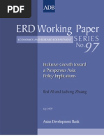 Inclusive Growth Toward A Prosperous Asia: Policy Implications