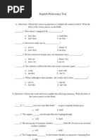 English Proficiency Test