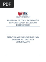 Estrategias de Aprendizaje para Enseñar Matemática y Comunicación - Isuiza Cuellar, Miguel Angel