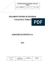 Sst-Reg-001 Reglamento de Seguridad y Salud en El Trabajo