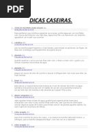 Dicas Caseiras